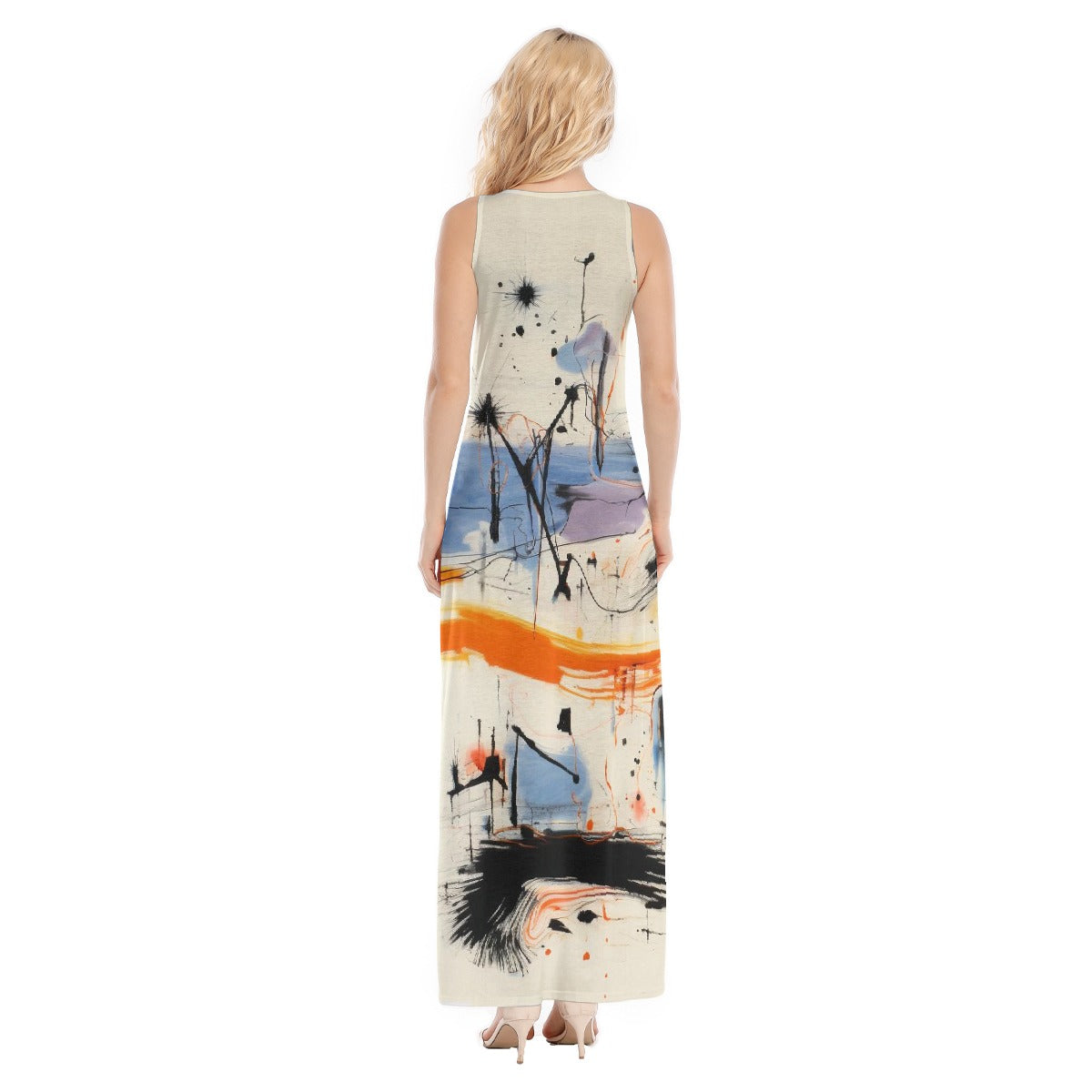 All-Over Print Women's Vest Dress | Length To Ankle