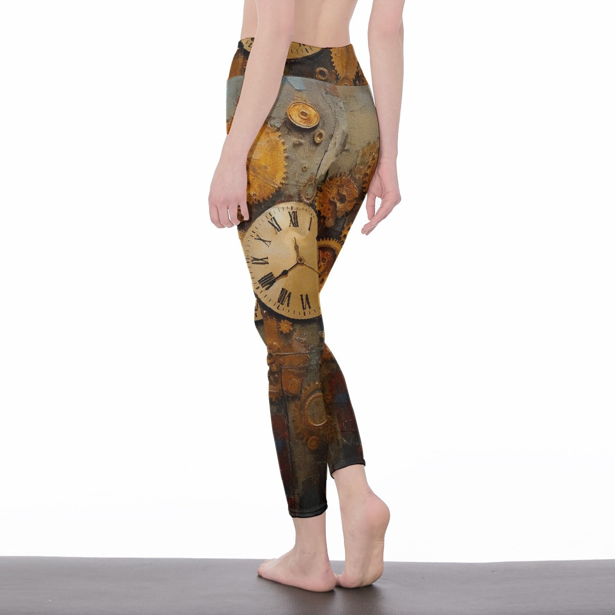 All-Over Print Women's High Waist Leggings | Side Stitch Closure