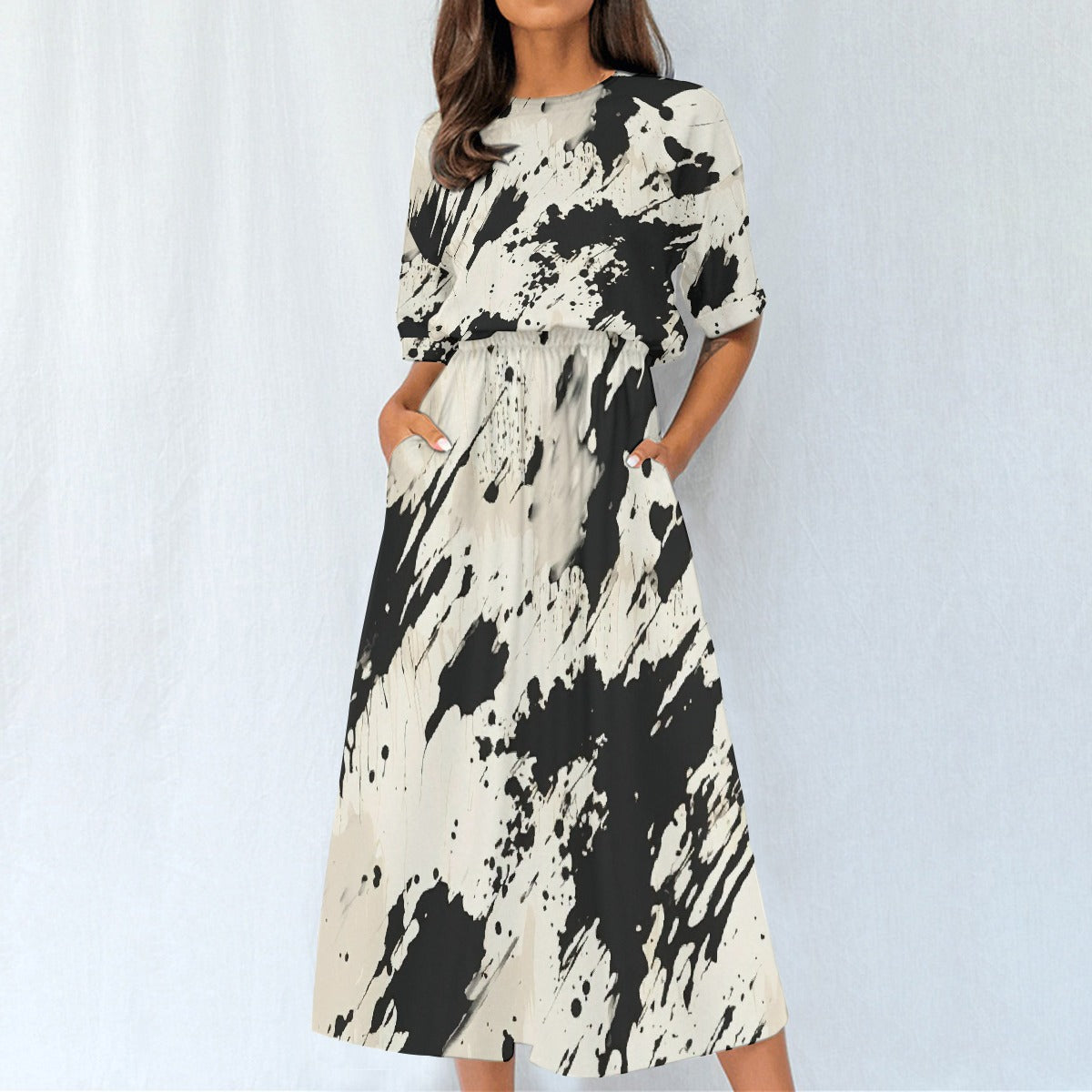 All-Over Print Women's Elastic Waist Dress