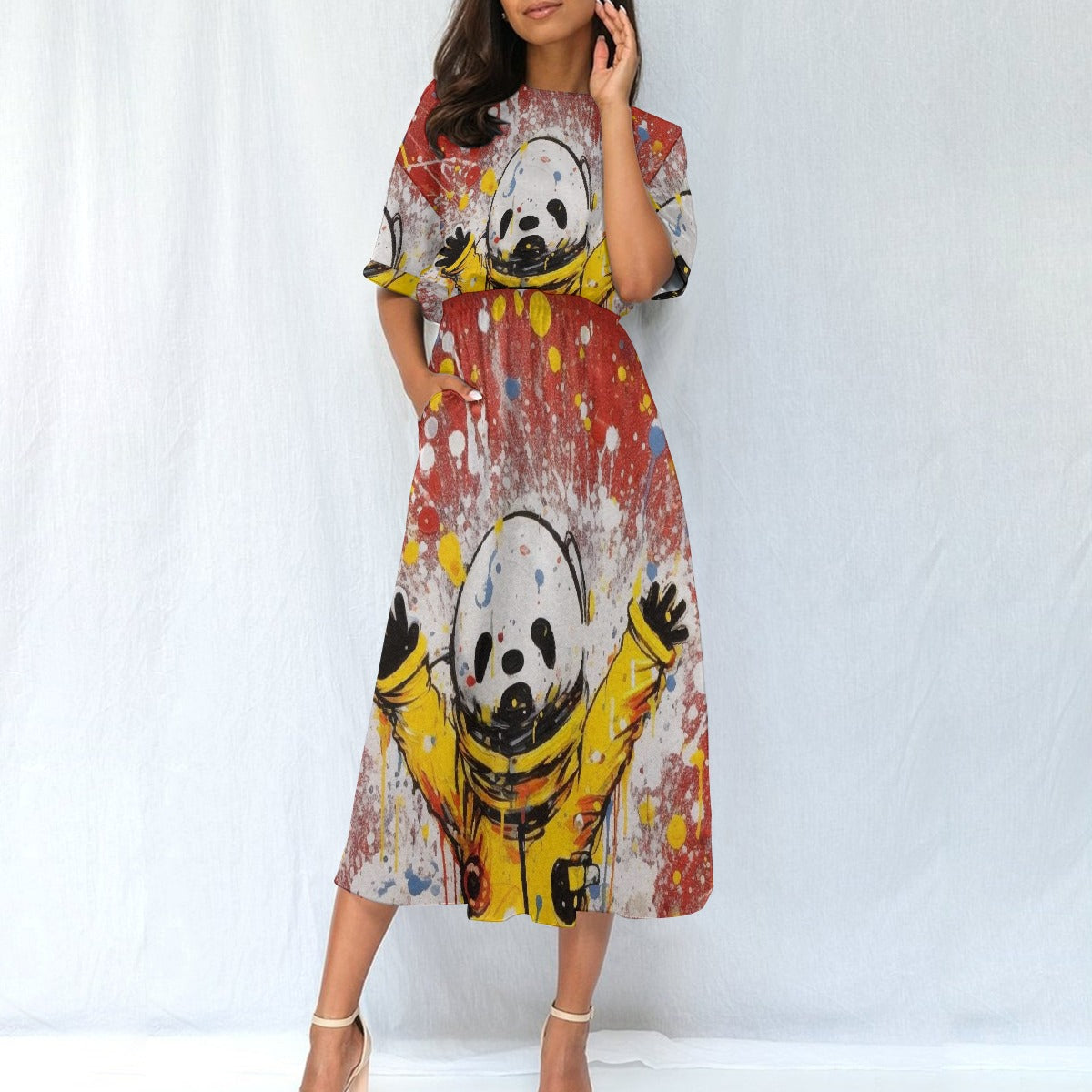 All-Over Print Women's Elastic Waist Dress