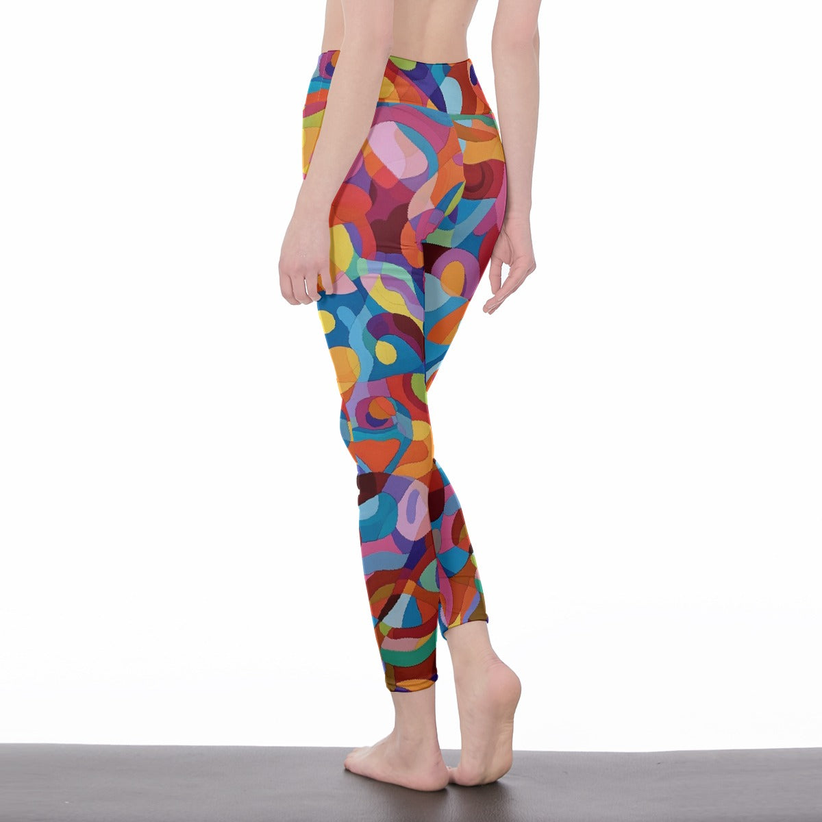 All-Over Print Women's High Waist Leggings | Side Stitch Closure