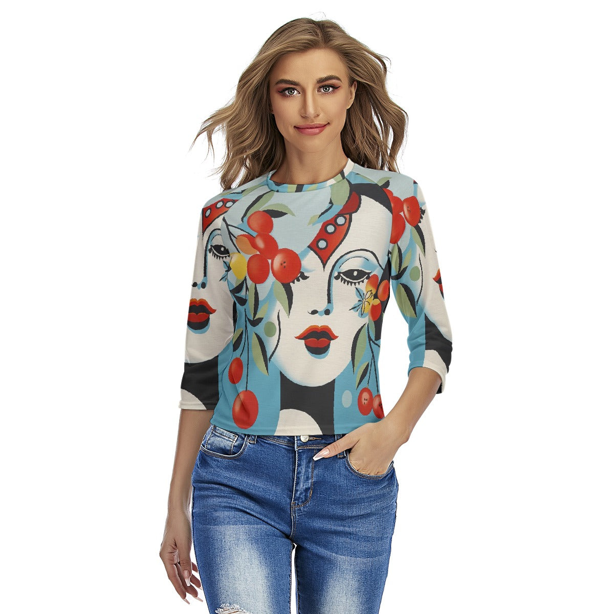 All-Over Print Women's Raglan Sleeves T-shirts