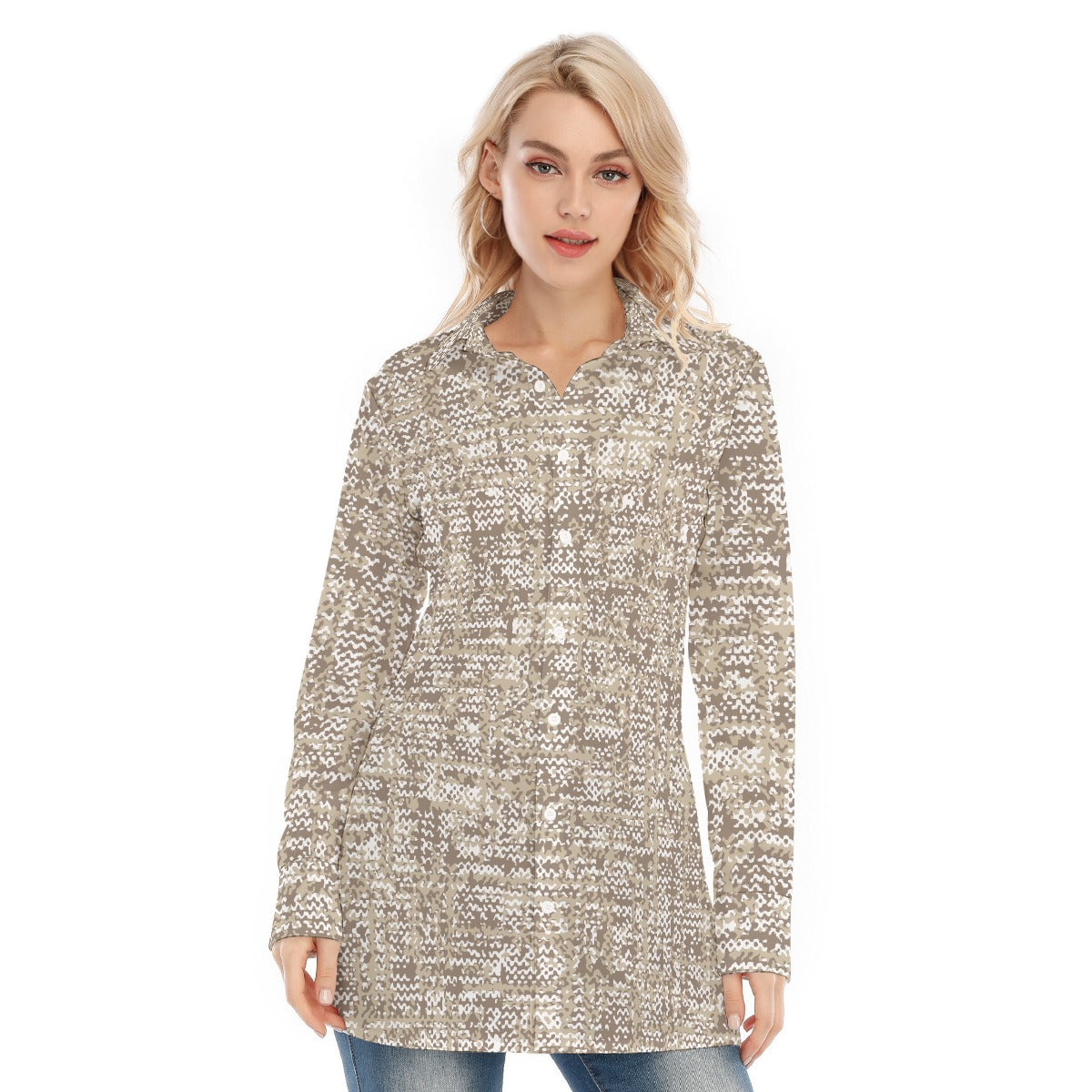 All-Over Print Women's Long Shirt