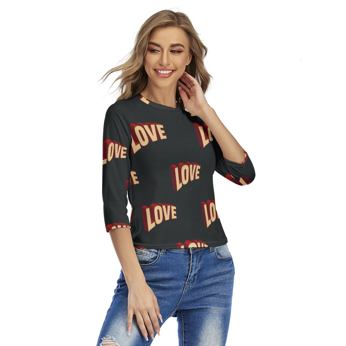 All-Over Print Women's Raglan Sleeves T-shirts