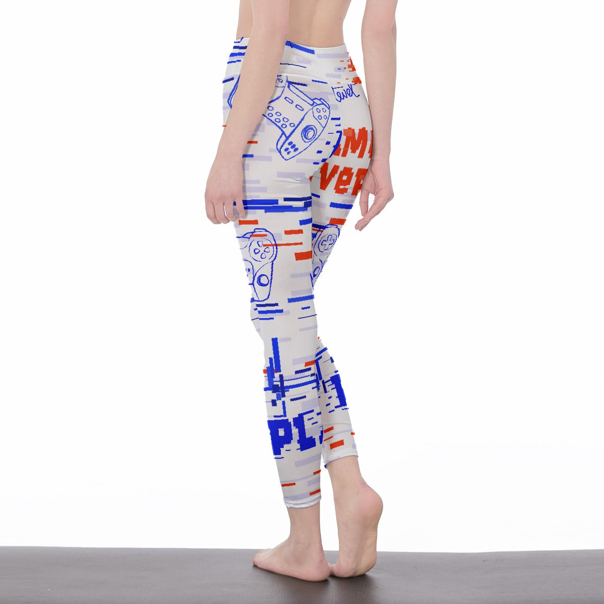 All-Over Print Women's High Waist Leggings | Side Stitch Closure