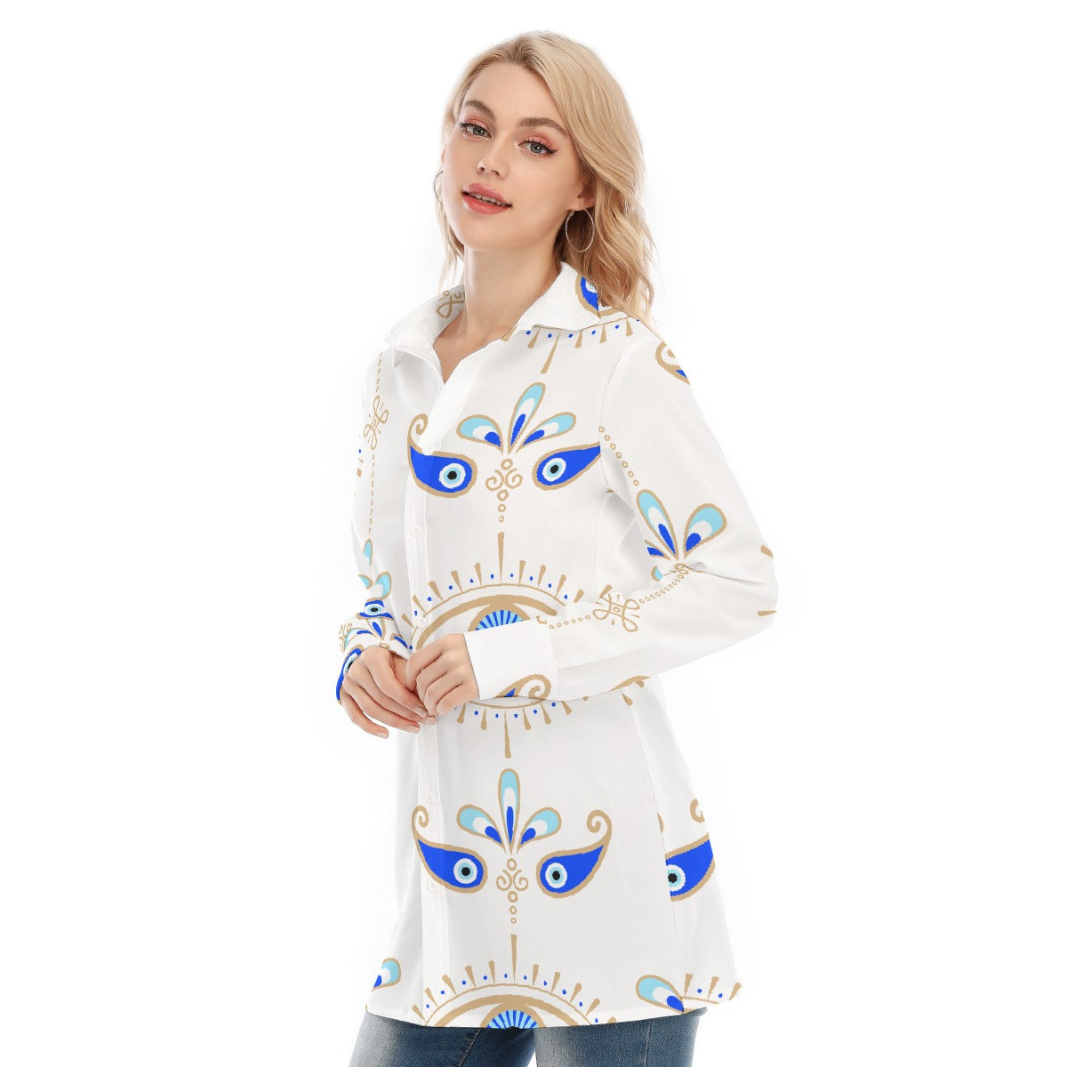 All-Over Print Women's Long Shirt