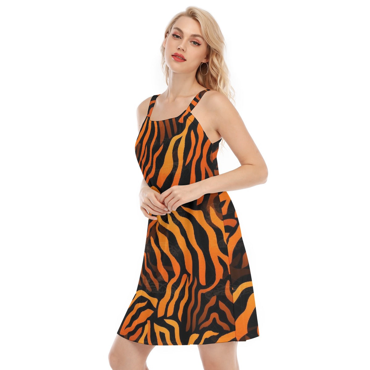 All-Over Print Women's O-neck Cami Dress