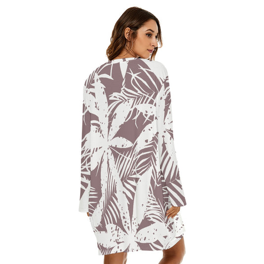 All-Over Print  Women's Loose Crew Neck Dress