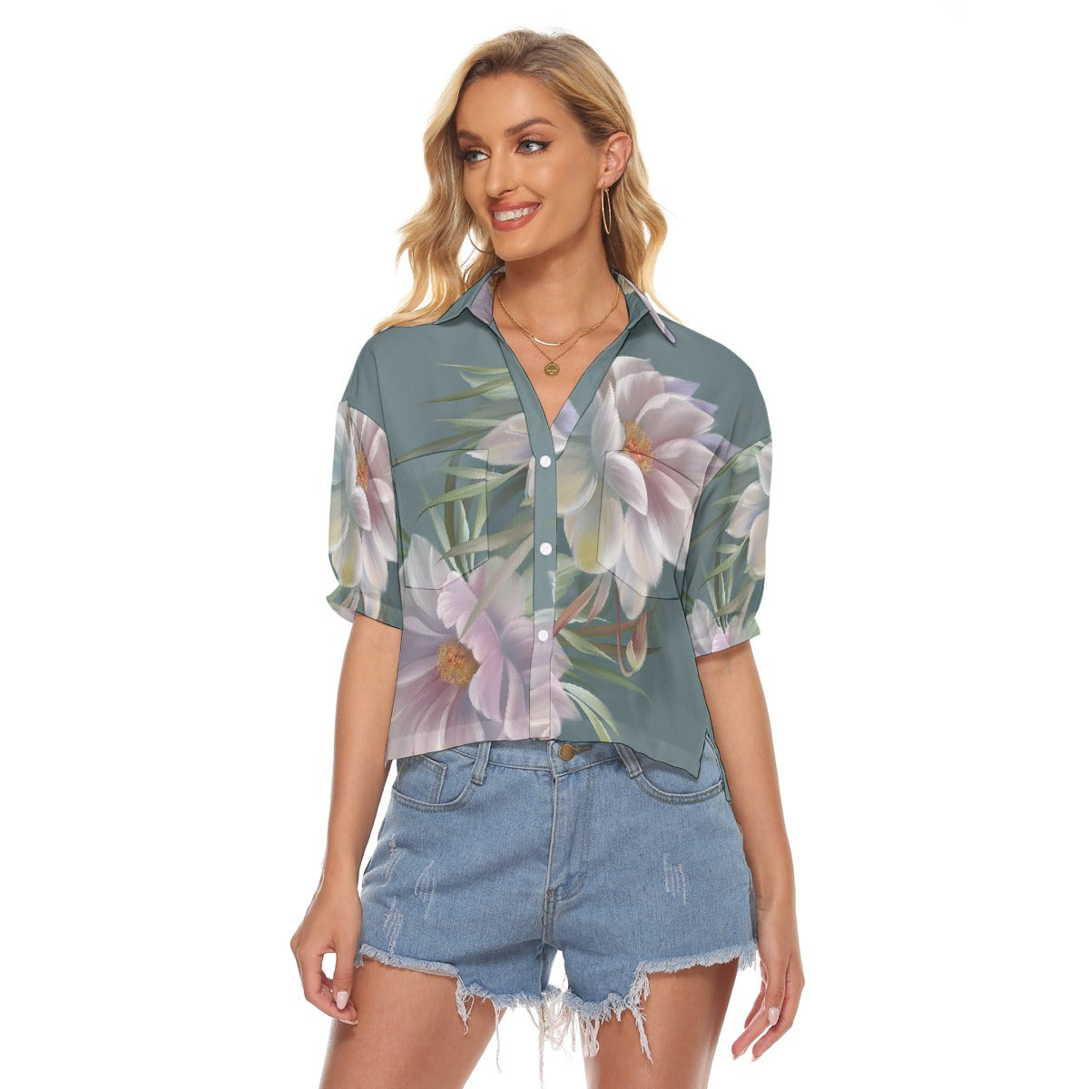 All-Over Print Women's V-neck Shirts