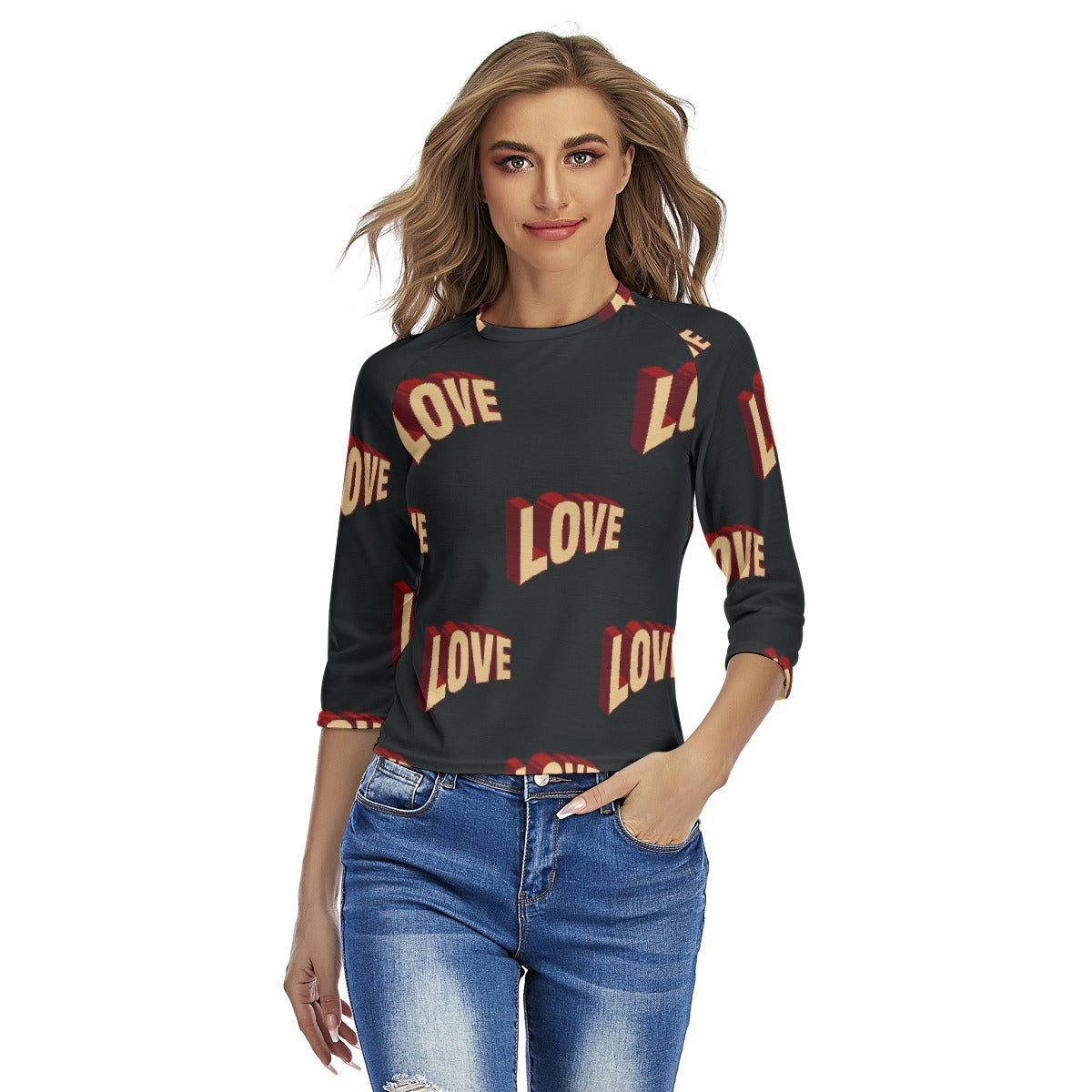 All-Over Print Women's Raglan Sleeves T-shirts