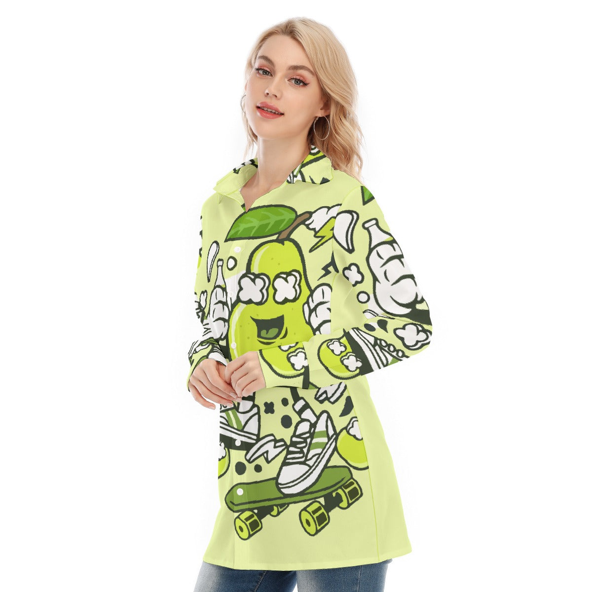 All-Over Print Women's Long Shirt