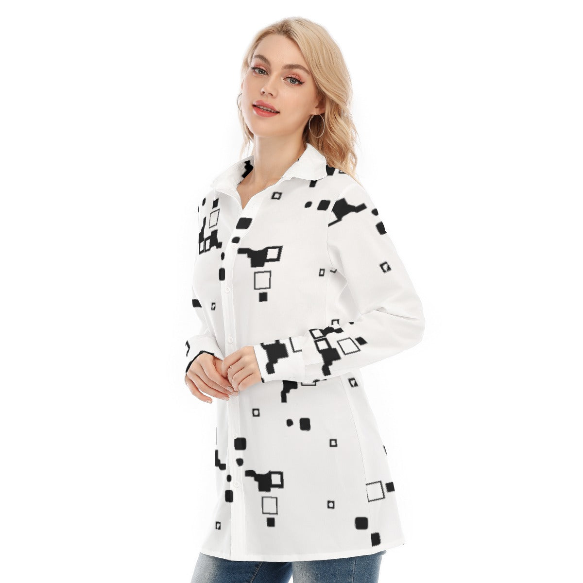 All-Over Print Women's Long Shirt