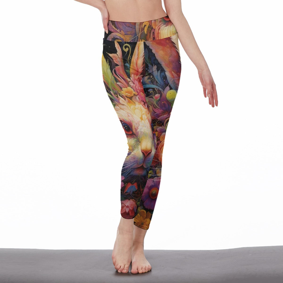 All-Over Print Women's High Waist Leggings | Side Stitch Closure