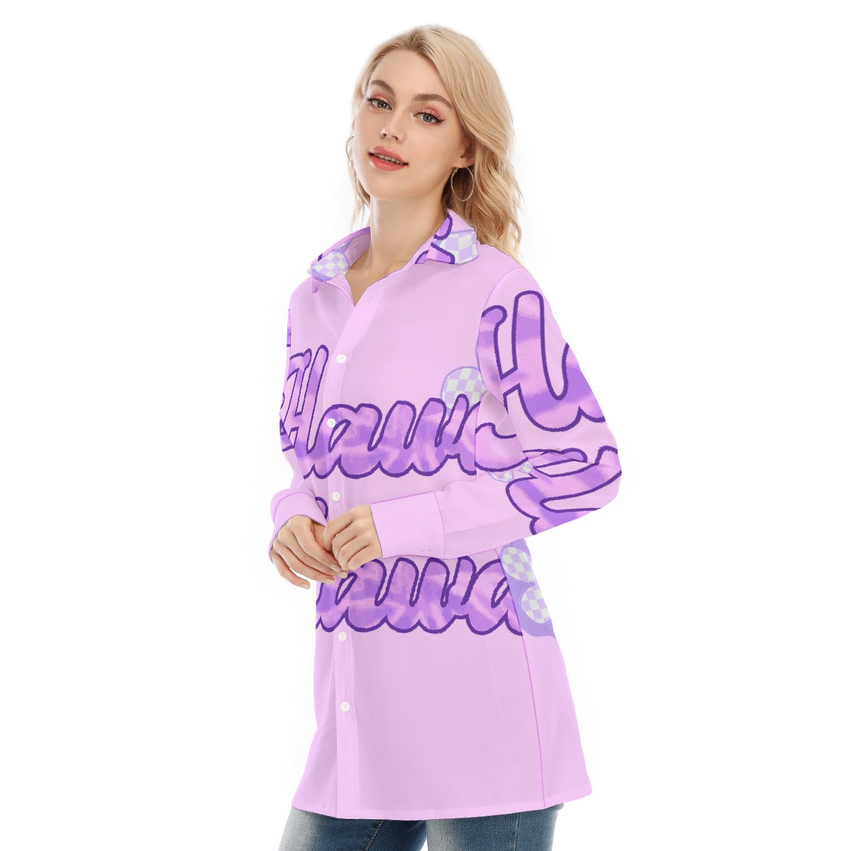 All-Over Print Women's Long Shirt