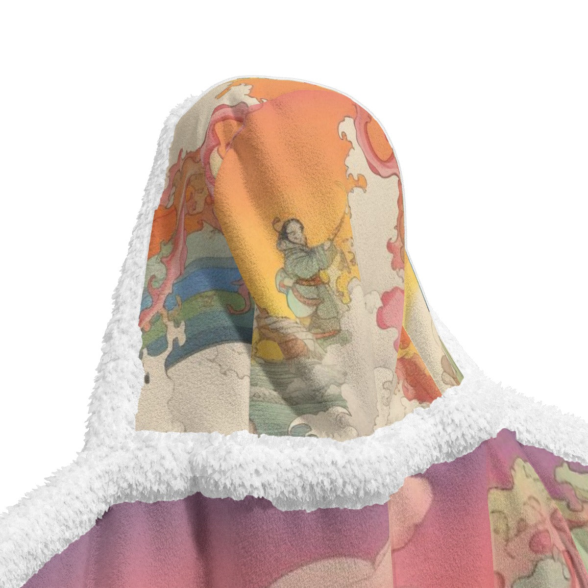 All-Over Print Unisex Wearable Hooded Blanket