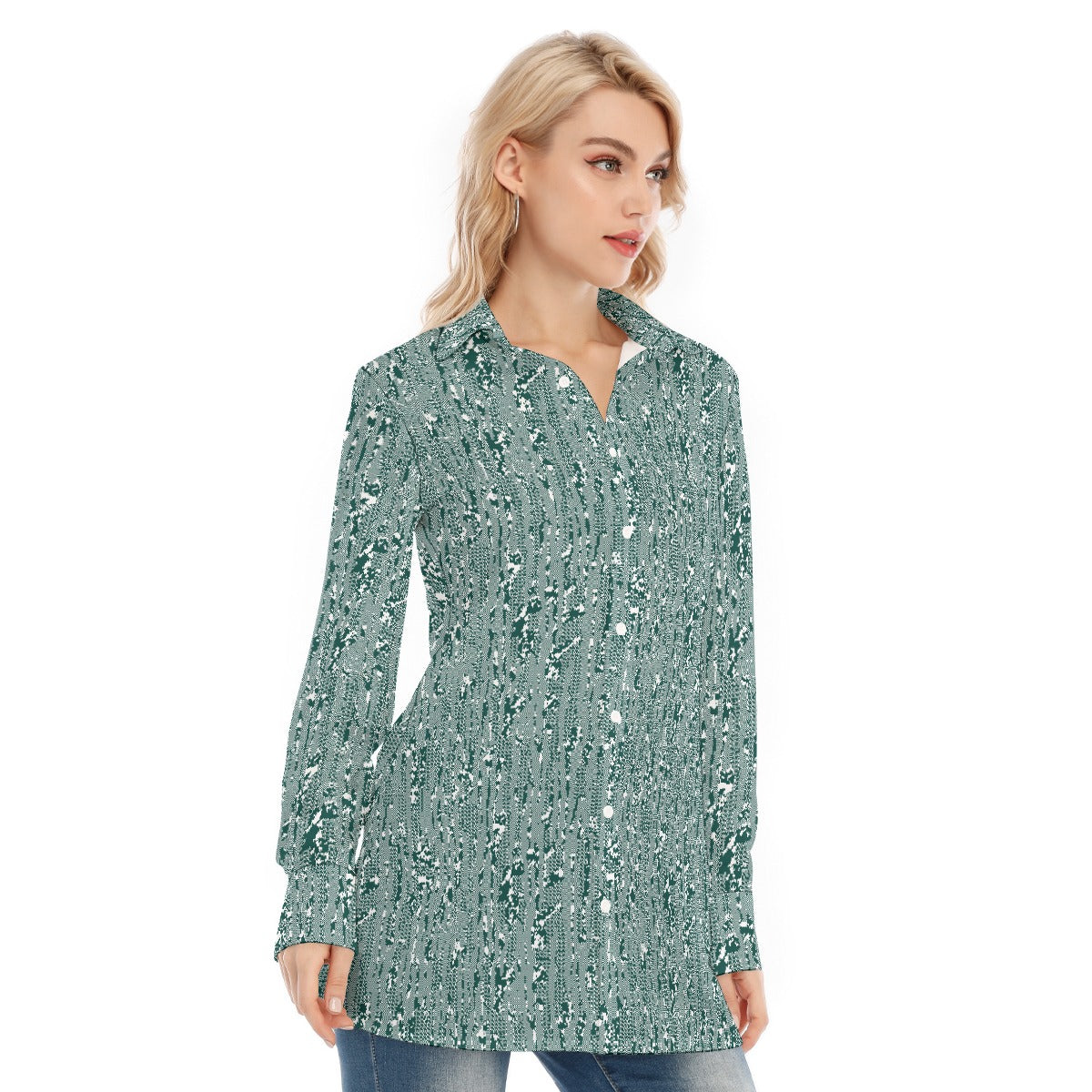 All-Over Print Women's Long Shirt