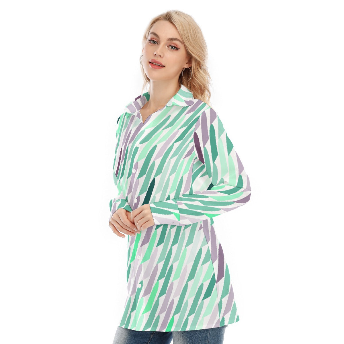 All-Over Print Women's Long Shirt