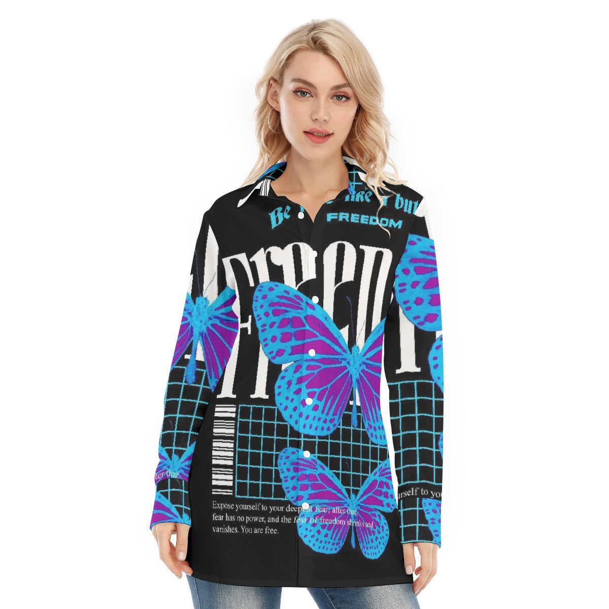 All-Over Print Women's Long Shirt