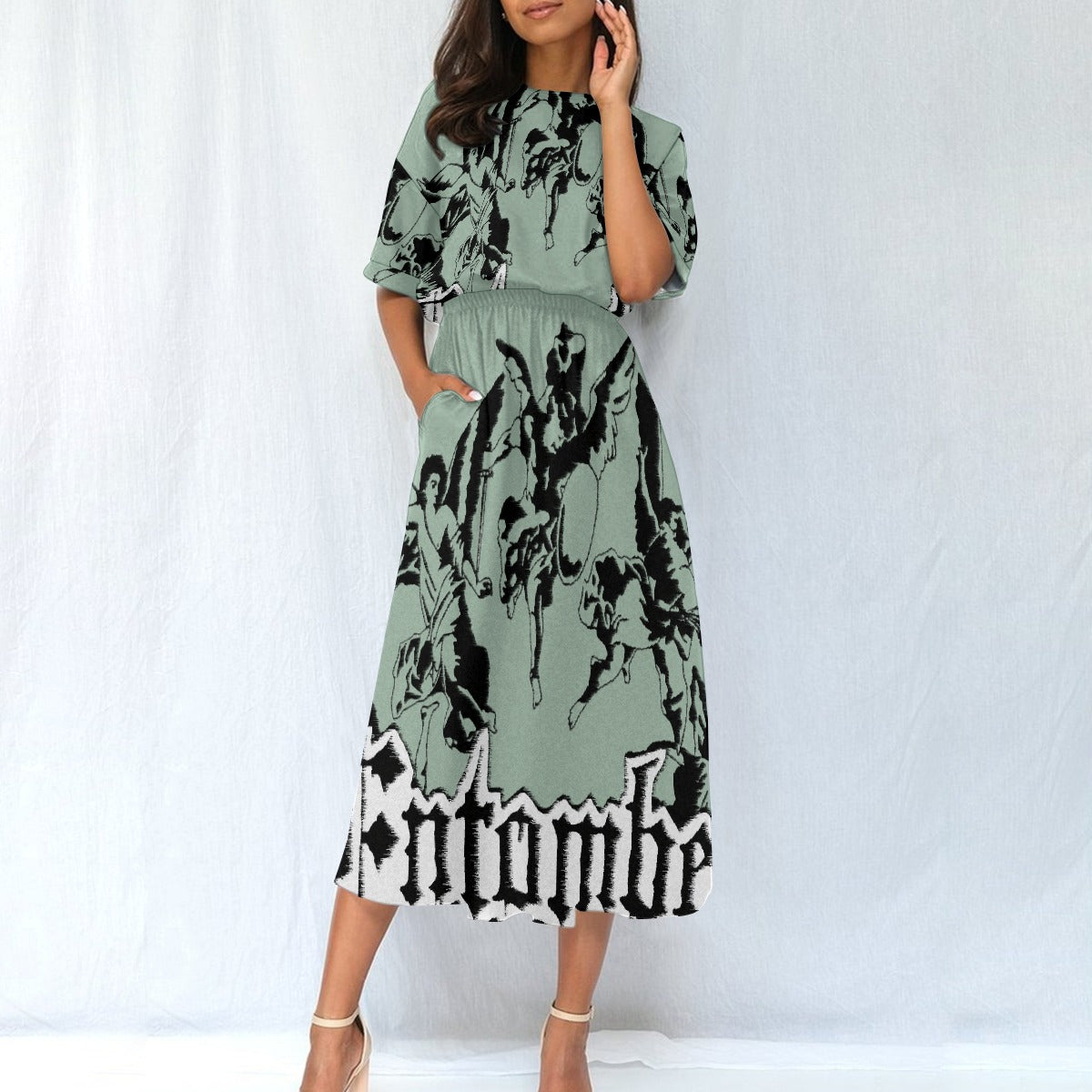 All-Over Print Women's Elastic Waist Dress