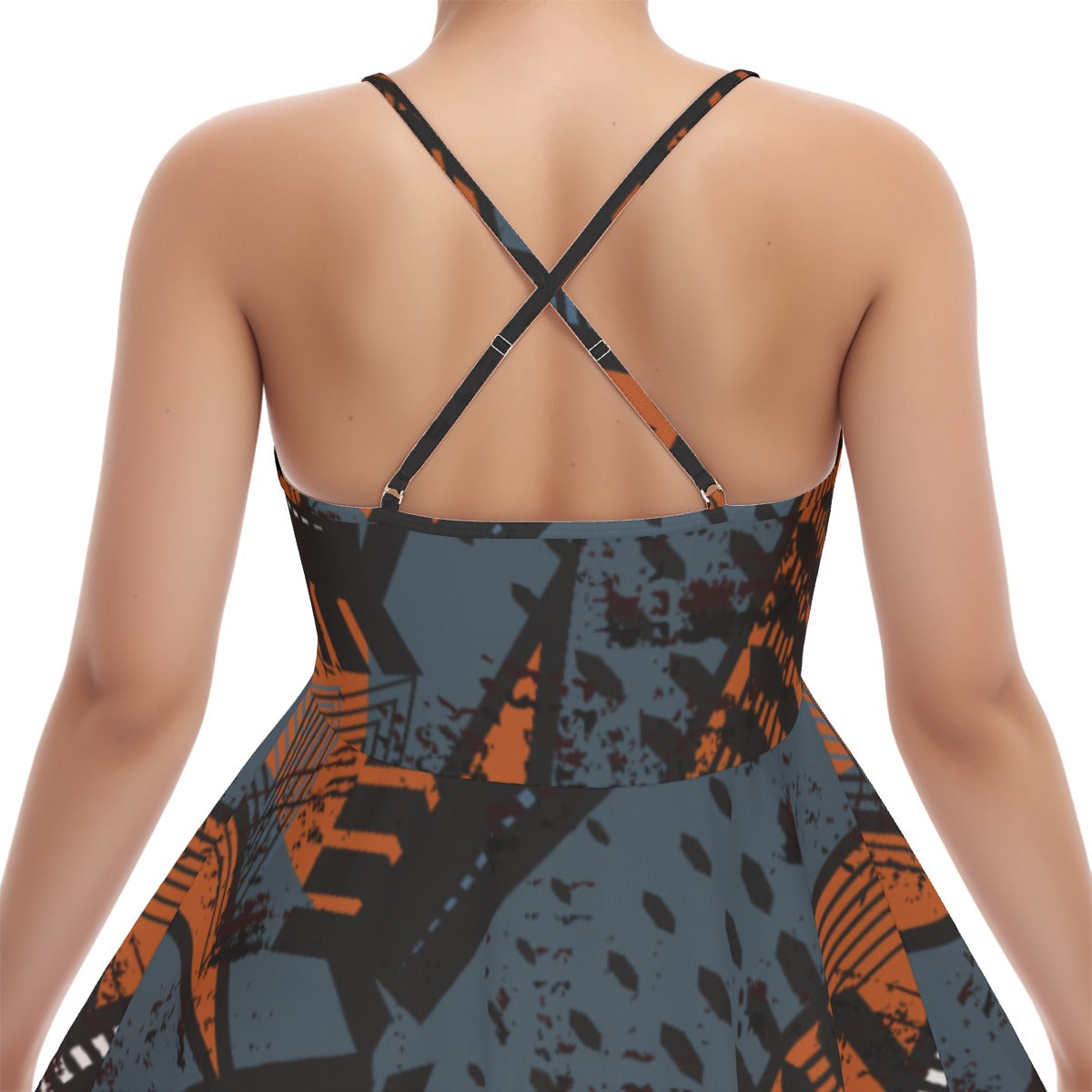 All-Over Print Women‘s Cross Cami Dress