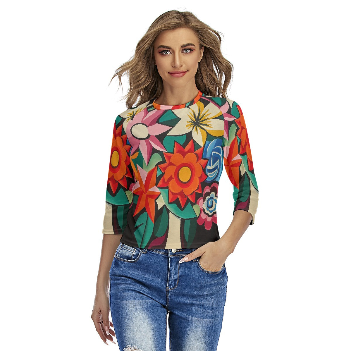 All-Over Print Women's Raglan Sleeves T-shirts