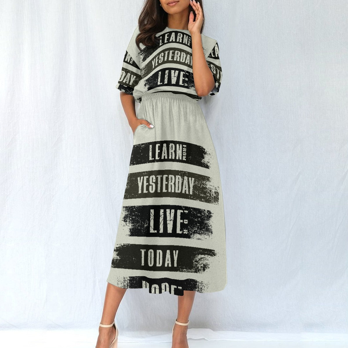 All-Over Print Women's Elastic Waist Dress