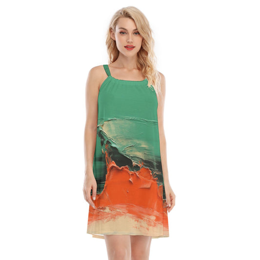 All-Over Print Women's O-neck Cami Dress