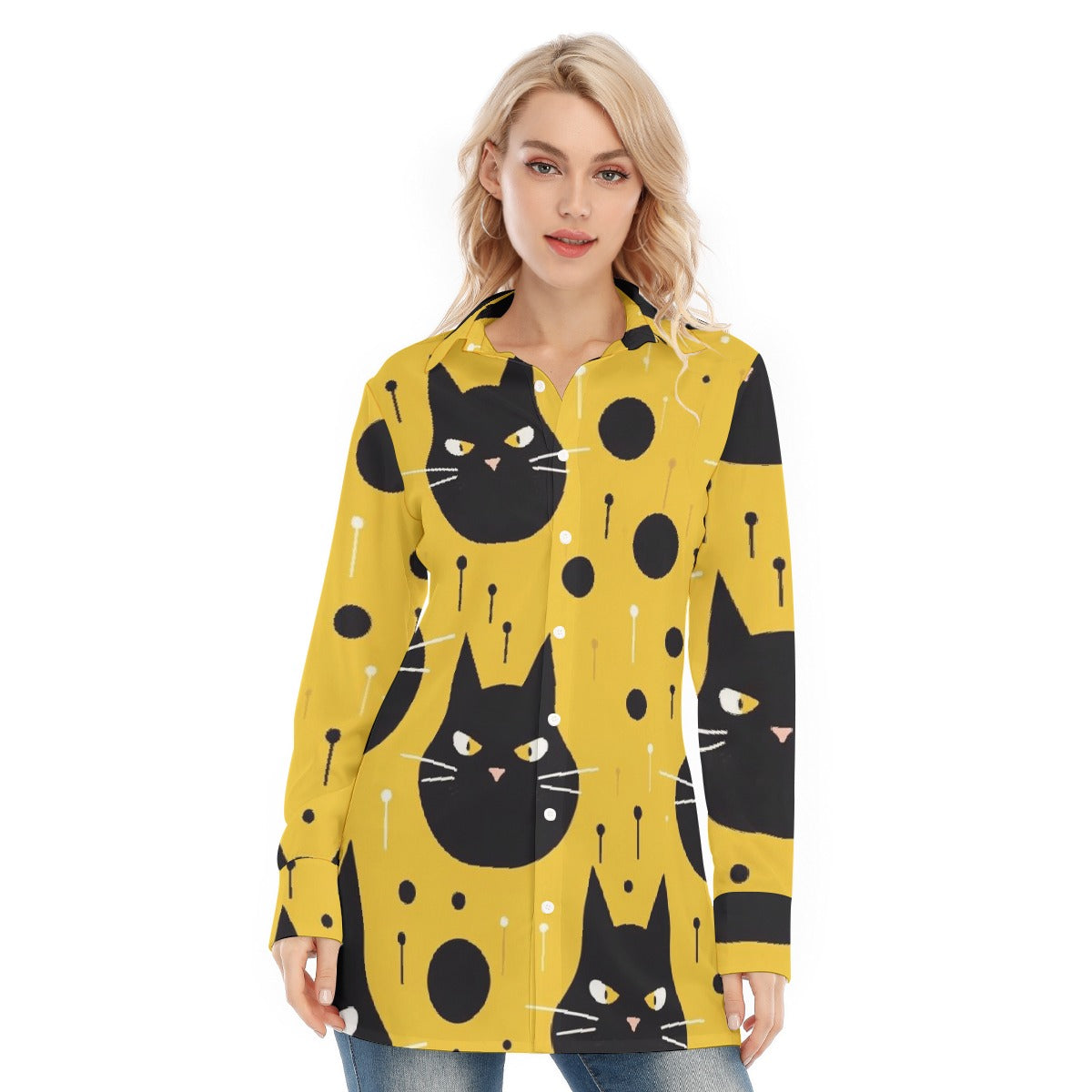 All-Over Print Women's Long Shirt