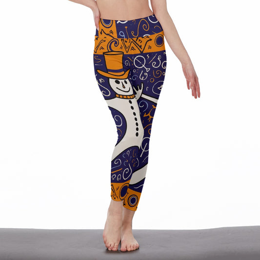 All-Over Print Women's High Waist Leggings | Side Stitch Closure