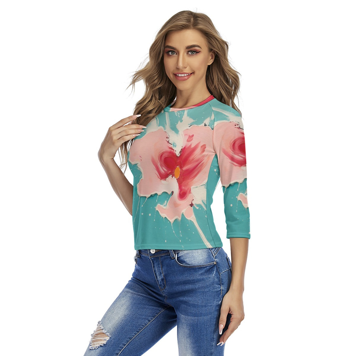 All-Over Print Women's Raglan Sleeves T-shirts