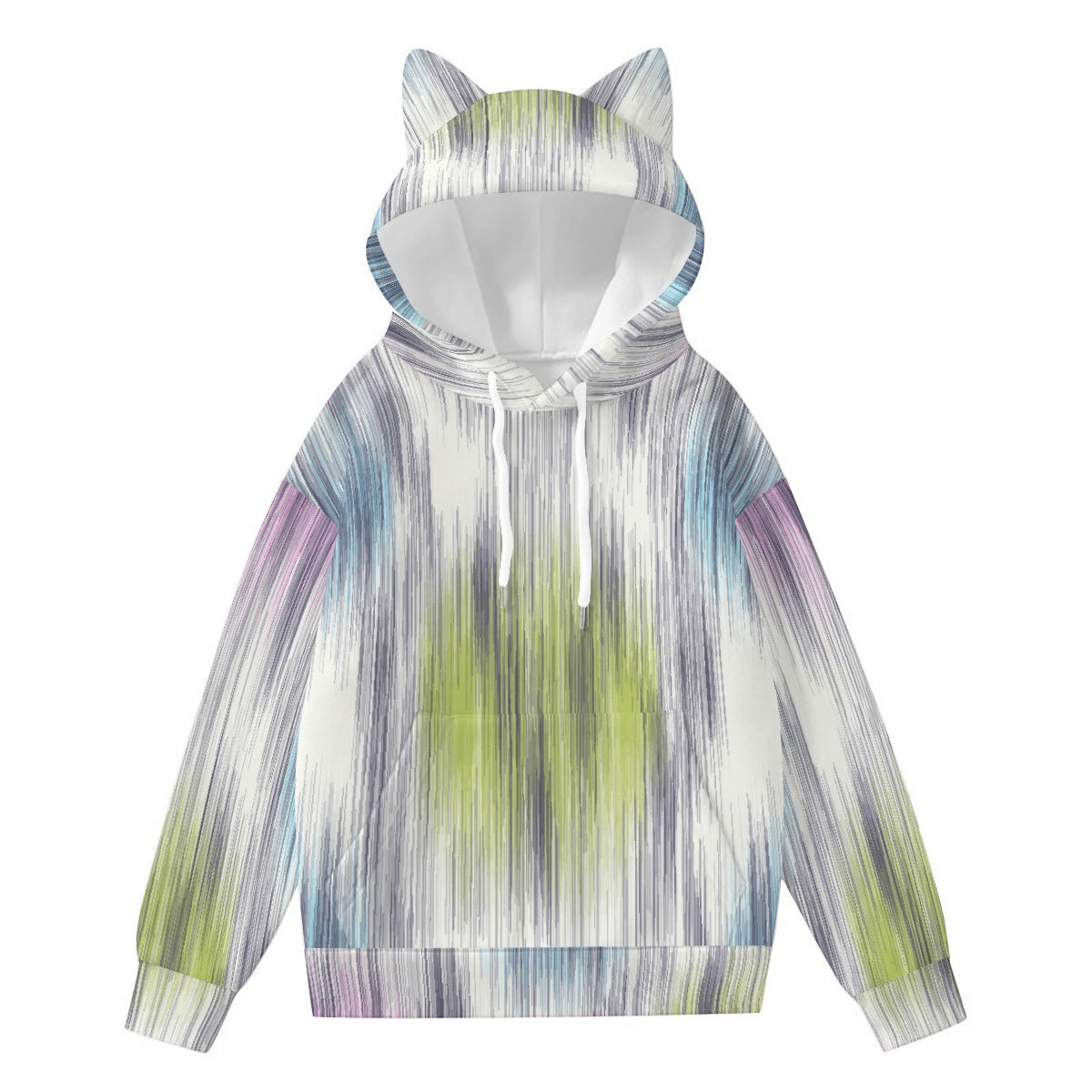 All-Over Print Women’s Hoodie With Decorative Ears