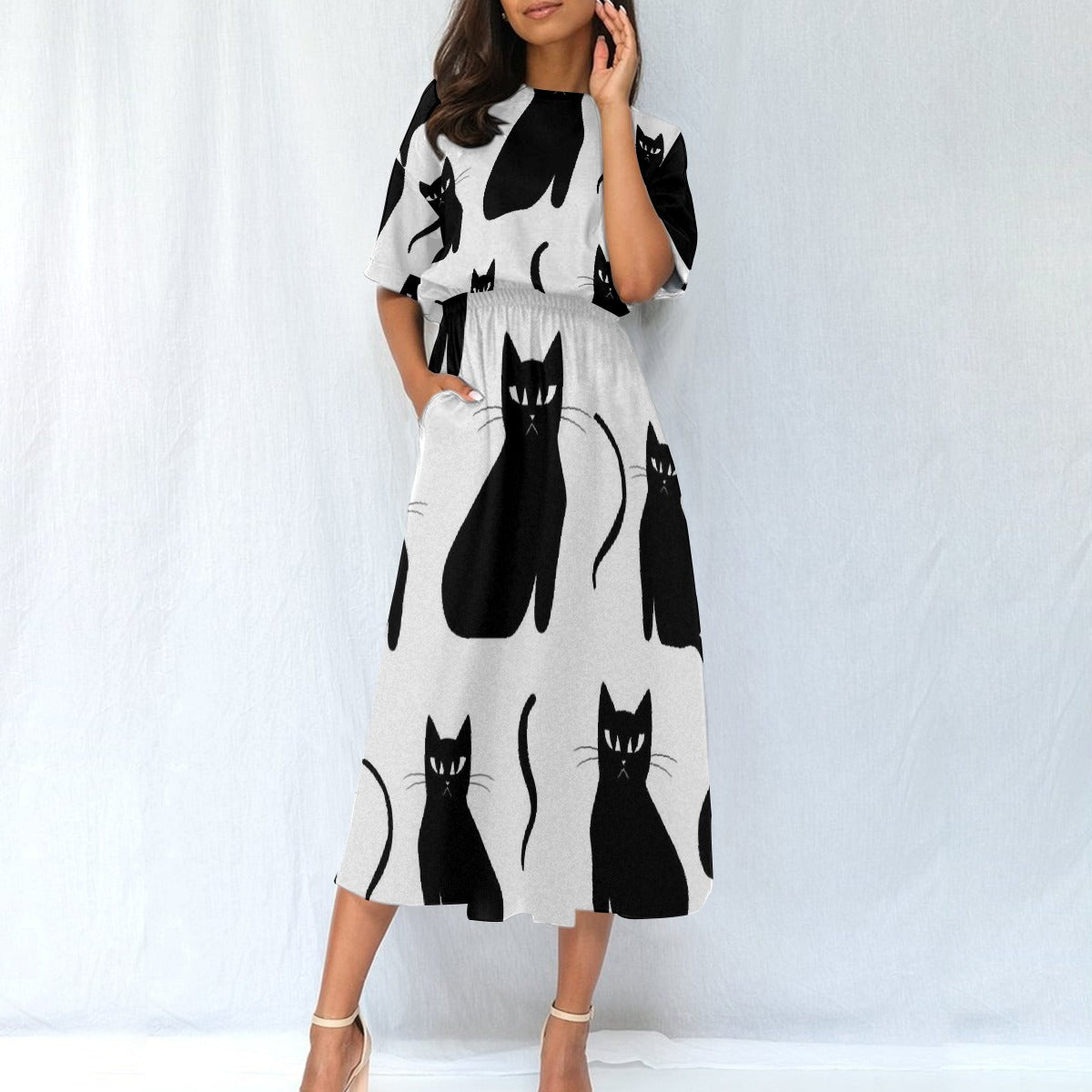 All-Over Print Women's Elastic Waist Dress