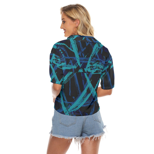 All-Over Print Women's V-neck Shirts