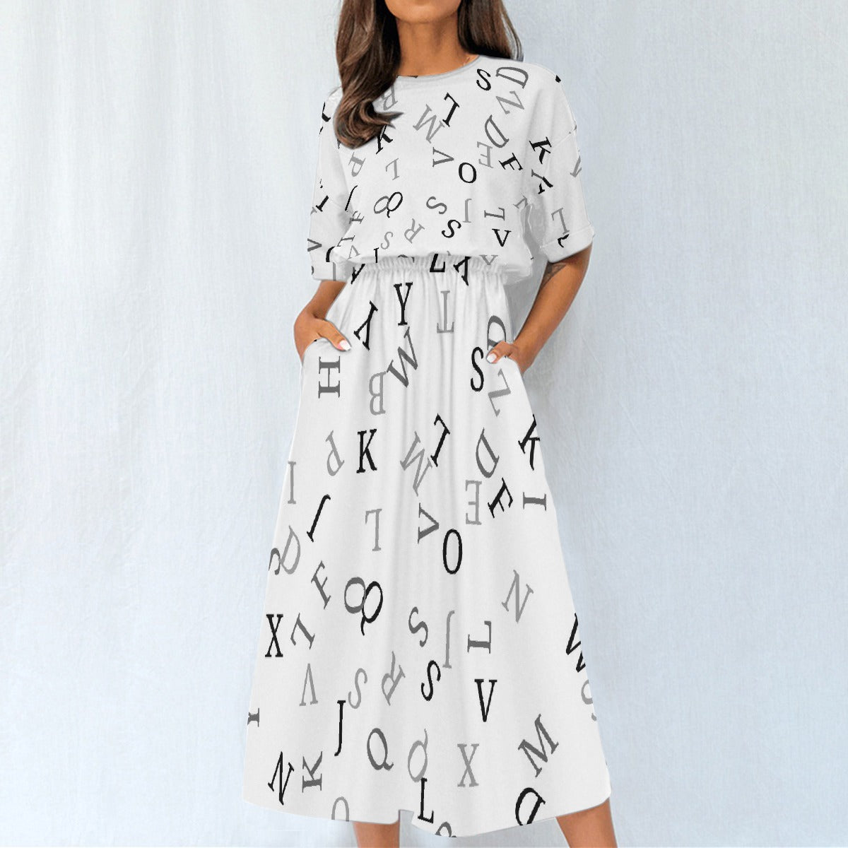 All-Over Print Women's Elastic Waist Dress