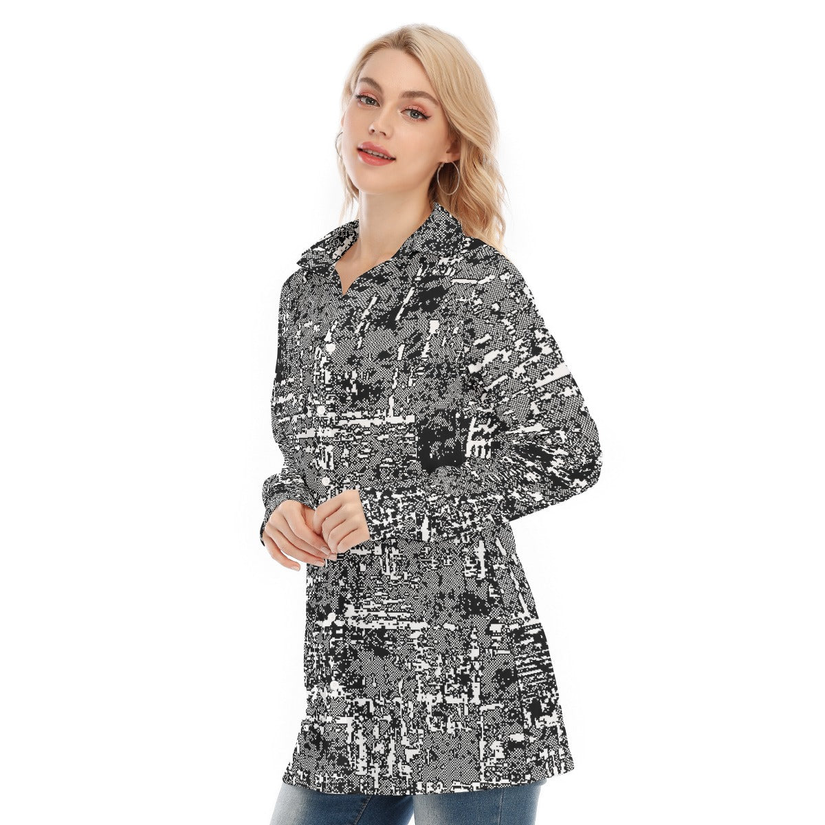 All-Over Print Women's Long Shirt