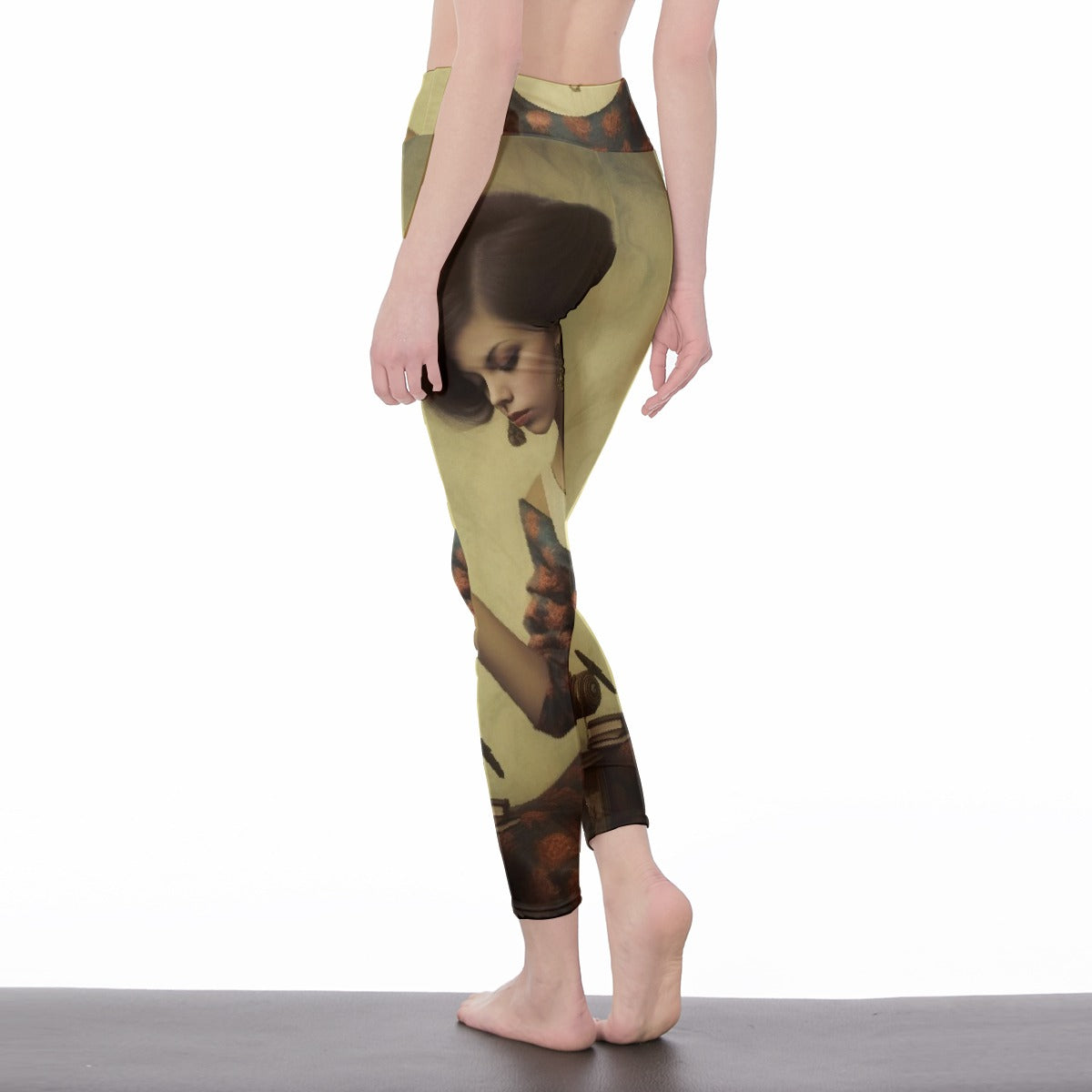 All-Over Print Women's High Waist Leggings | Side Stitch Closure