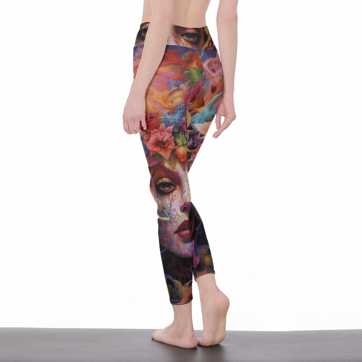 All-Over Print Women's High Waist Leggings | Side Stitch Closure