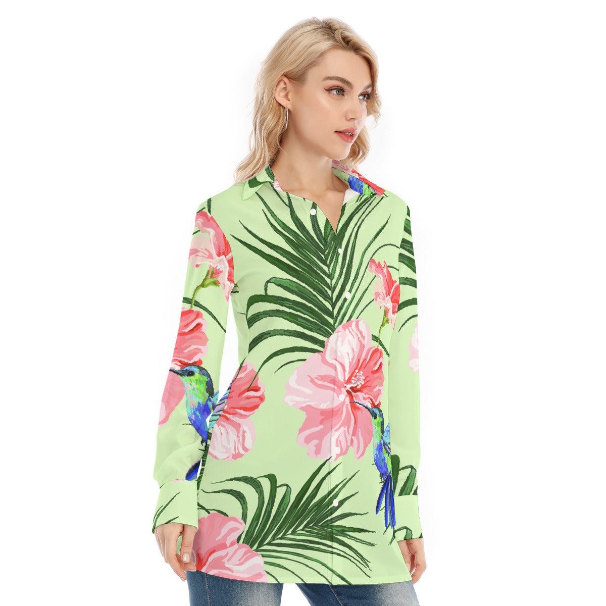 All-Over Print Women's Long Shirt