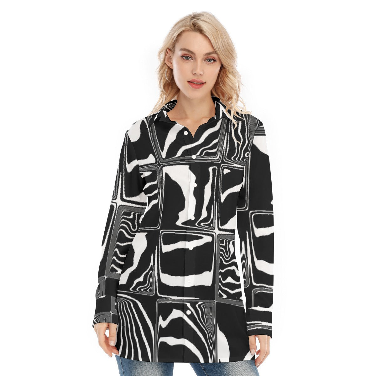 All-Over Print Women's Long Shirt