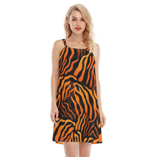 All-Over Print Women's O-neck Cami Dress