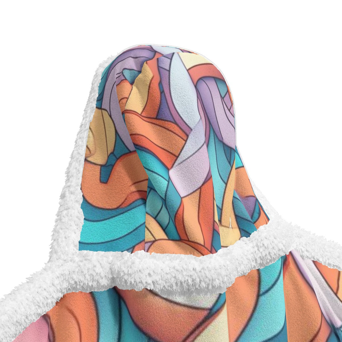 All-Over Print Unisex Wearable Hooded Blanket