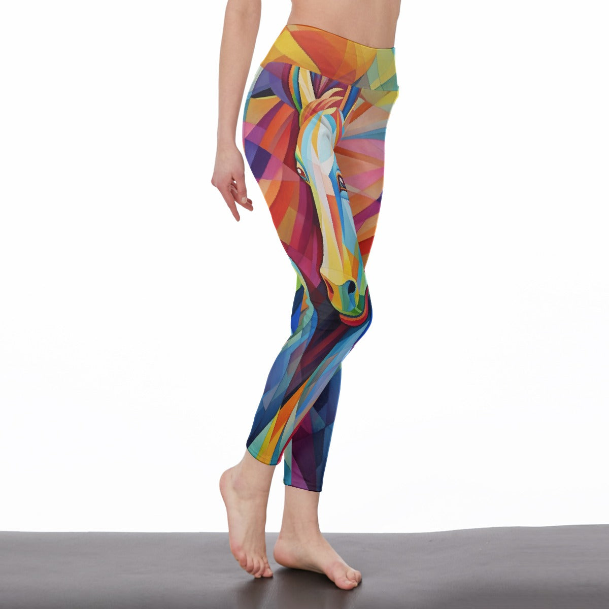 All-Over Print Women's High Waist Leggings | Side Stitch Closure