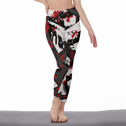 All-Over Print Women's High Waist Leggings | Side Stitch Closure