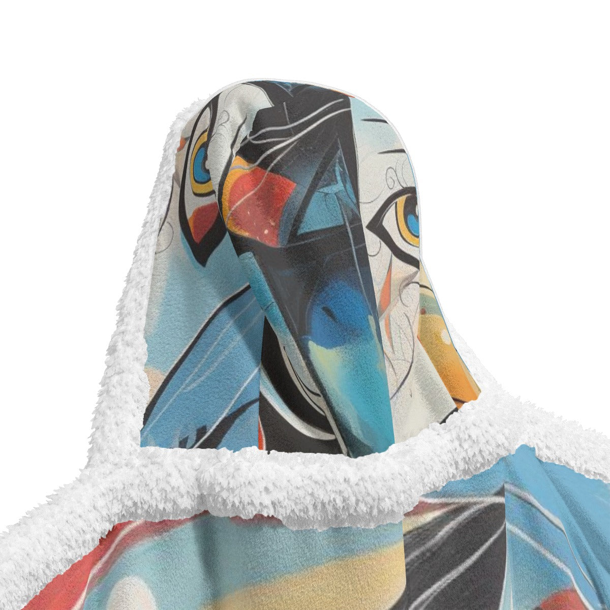 All-Over Print Unisex Wearable Hooded Blanket