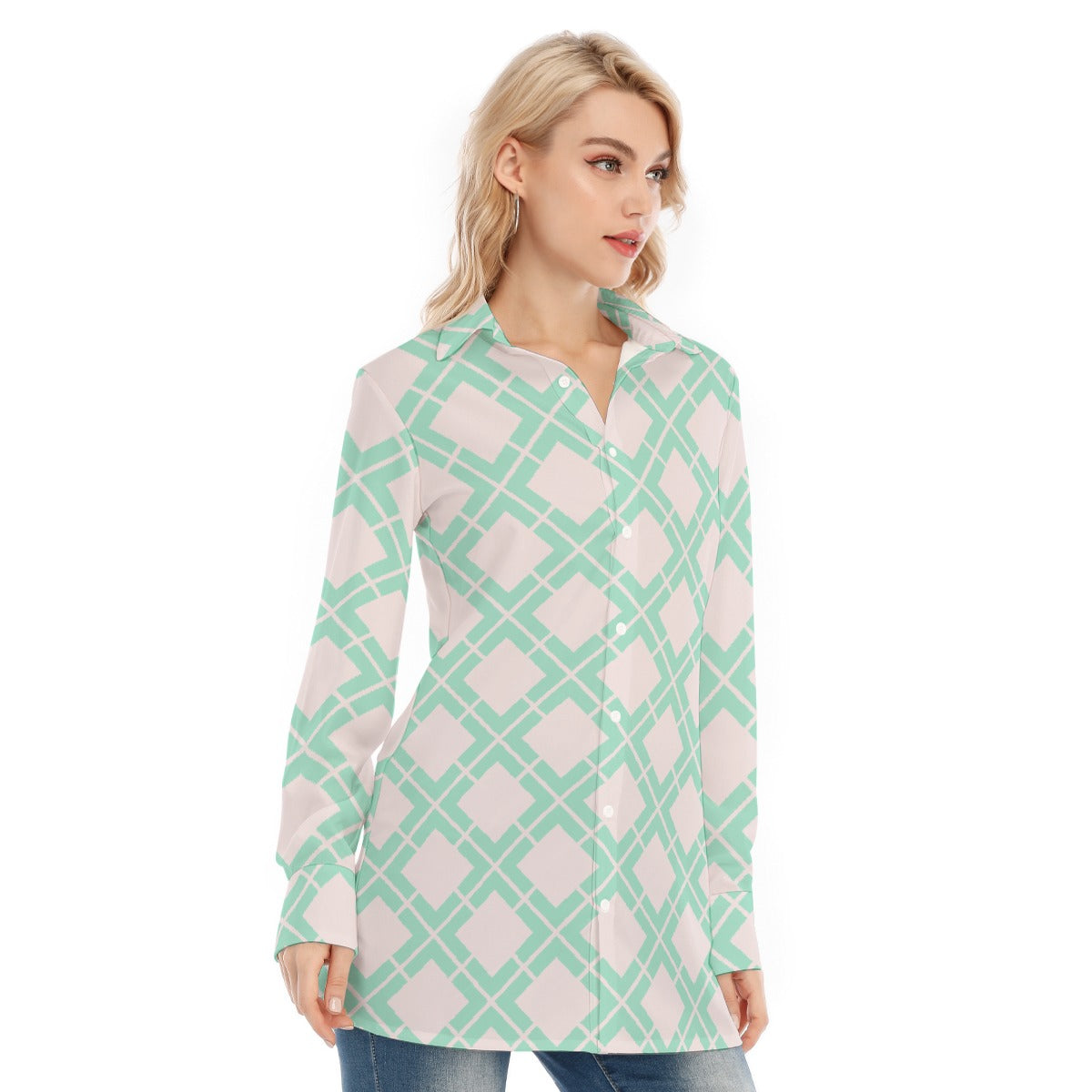 All-Over Print Women's Long Shirt