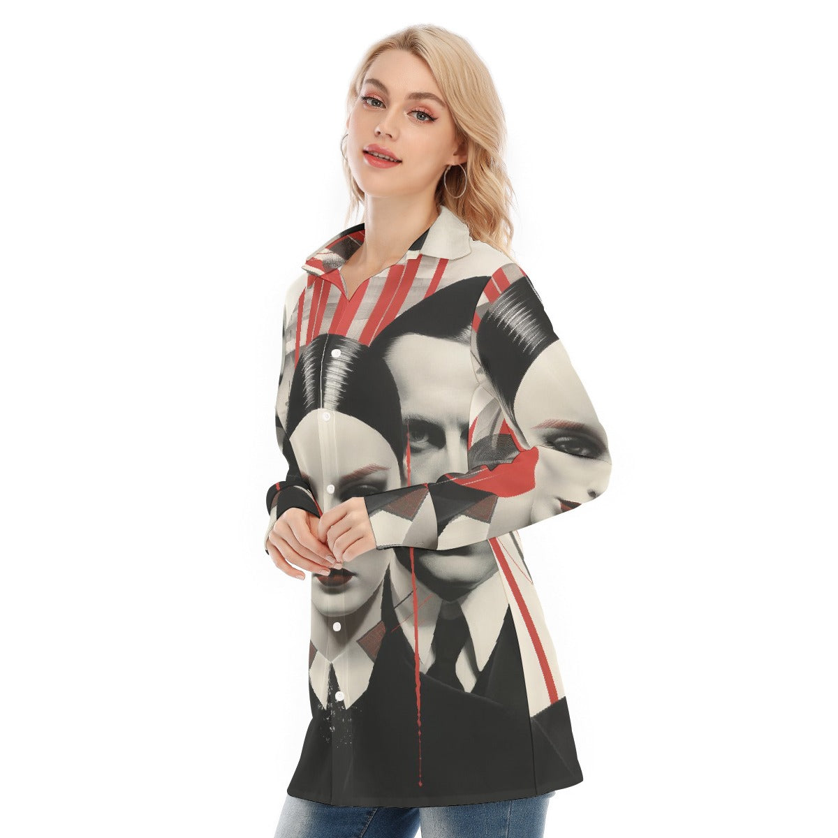 All-Over Print Women's Long Shirt