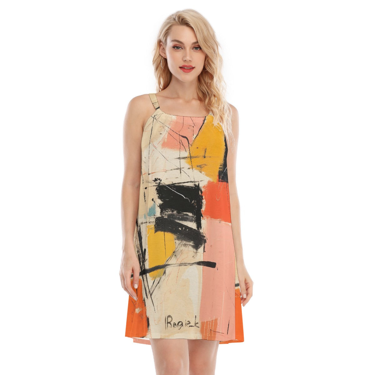 All-Over Print Women's O-neck Cami Dress