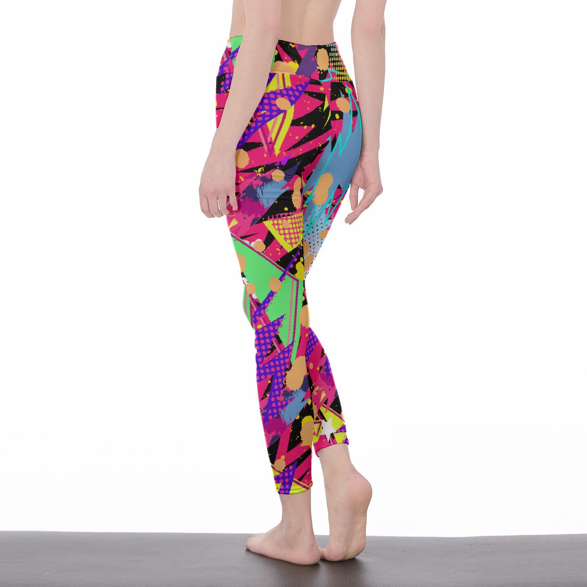 All-Over Print Women's High Waist Leggings | Side Stitch Closure