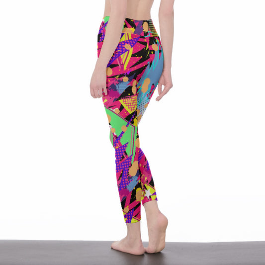 All-Over Print Women's High Waist Leggings | Side Stitch Closure