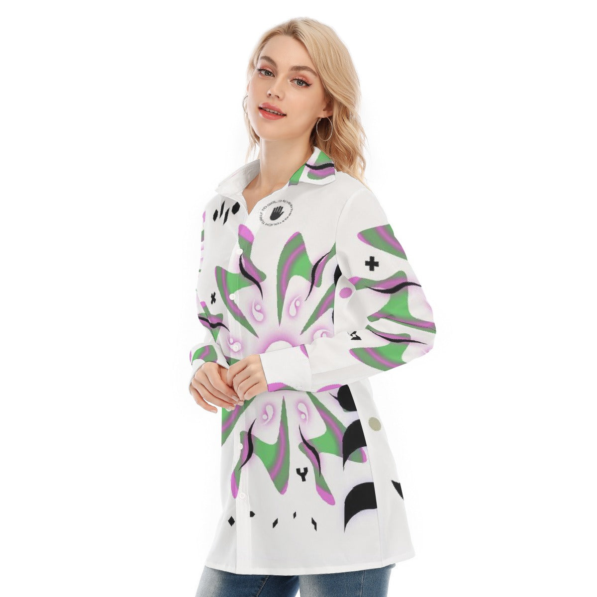 All-Over Print Women's Long Shirt